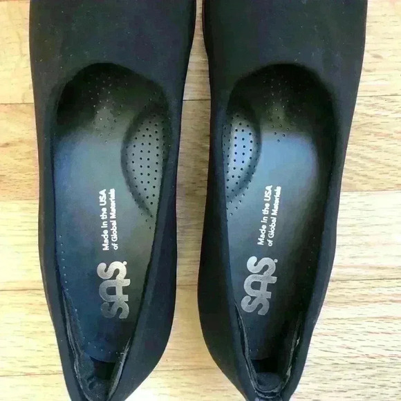 SAS Bliss Slip On Wedge Black Shoes Size 9.5 - Picture 6 of 8